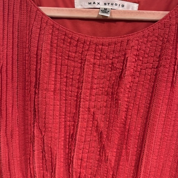 max Studio Burnt Orange Dress - Sleeveless, Lined, Size M - Picture 5 of 10